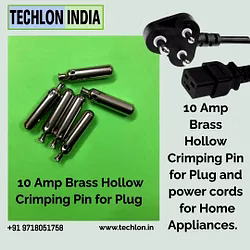 Brass Hollow Crimping Pin 5 Amp 10 Amp 16 Amp image 2