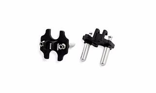 2 Pin Brass Hook Solid plug Insert