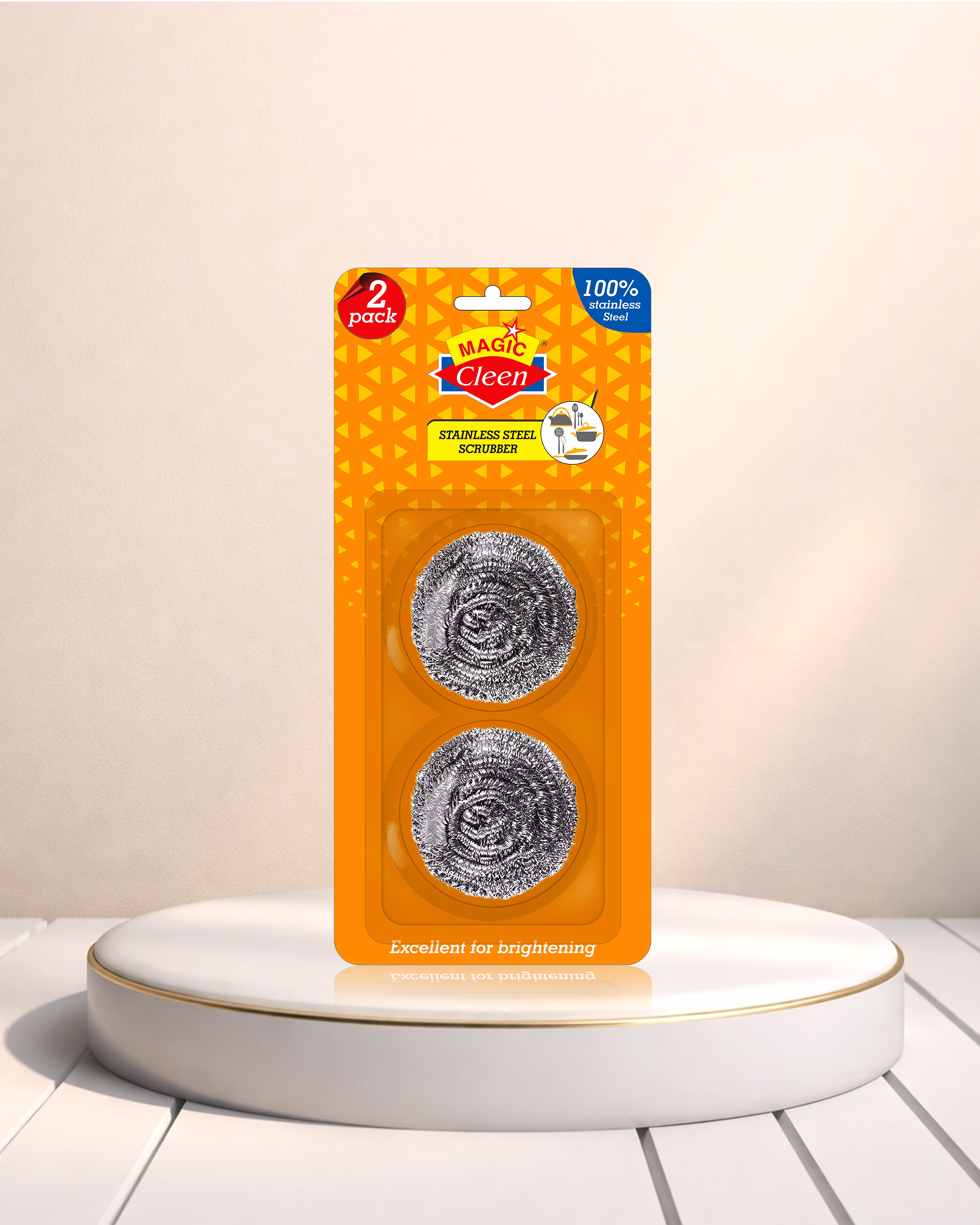 MAGIC CLEAN SCRUBBER PACK OF 2 image 1