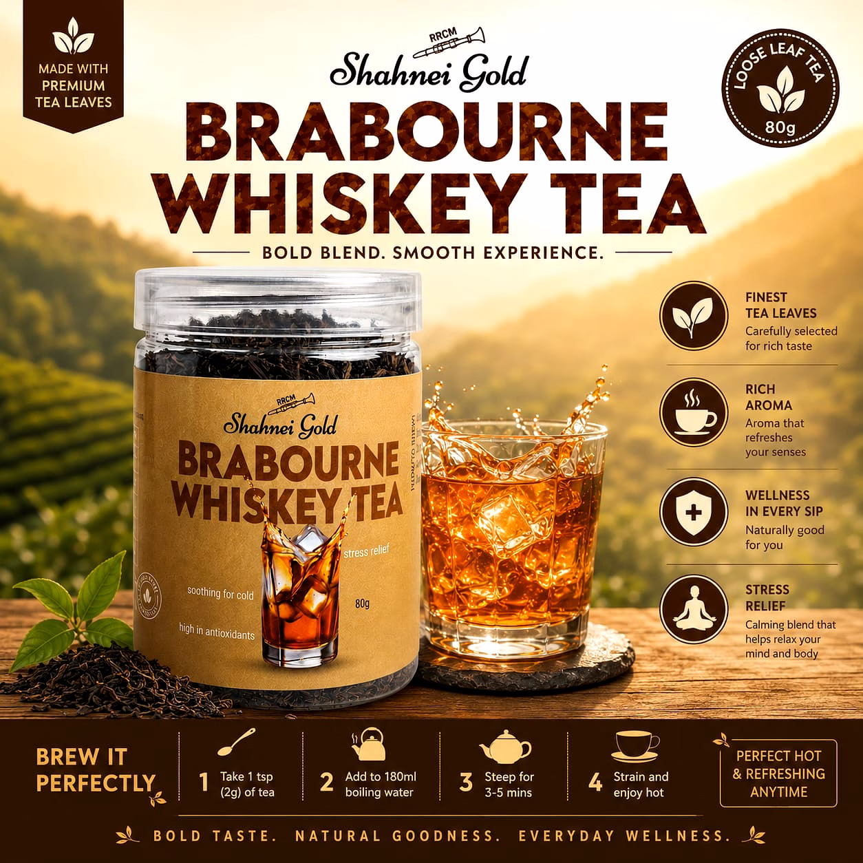 Brabourne whiskey Tea, 80g image 2