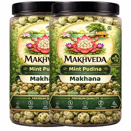 makhveda mint pudina refreshing & crunchy makhana | popped lotus healthy seeds