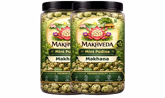 Makhveda Mint Pudina Refreshing & Crunchy Makhana | Popped Lotus Healthy Seeds