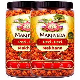 makhveda peri-peri spicy & crunchy makhana | roasted fox nuts