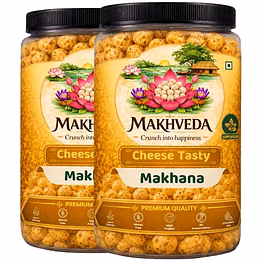 makhveda tasty cheese makhana | roasted fox nuts | popped lotus seeds