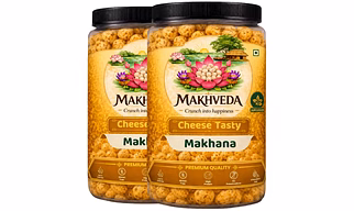 Makhveda Tasty Cheese Makhana | Roasted Fox Nuts | Popped Lotus Seeds