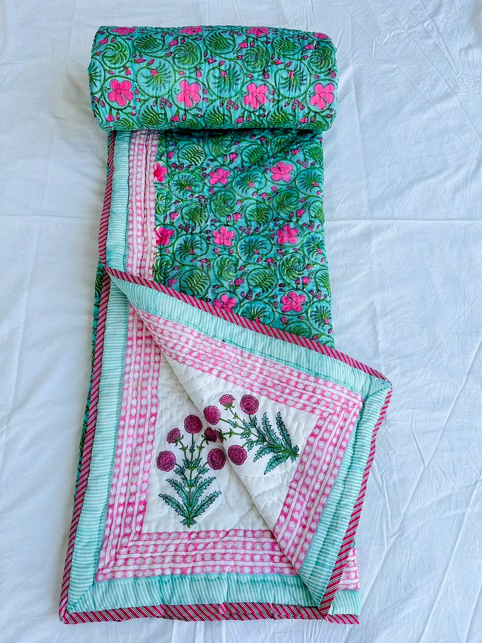 Cotton hand block print Qulits and comforters image 3