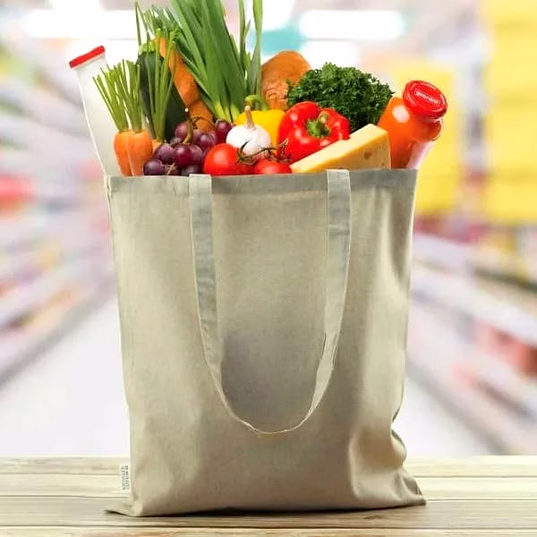 Cotton Shopping Bags with Long Handle image 2