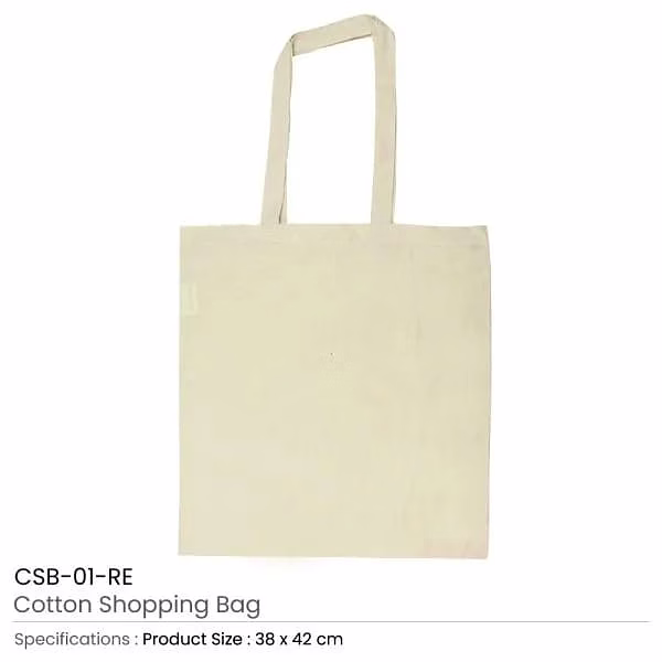 cotton shopping bags with long handle