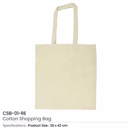 cotton shopping bags with long handle