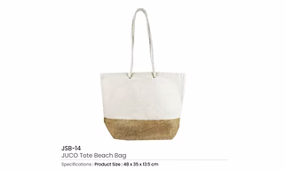 JUCO Tote Beach Bags with Dual Straps