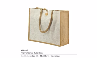 Jute Shopping Bags with Button