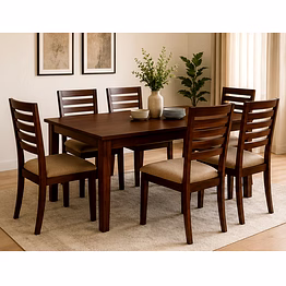 wooden dining table set