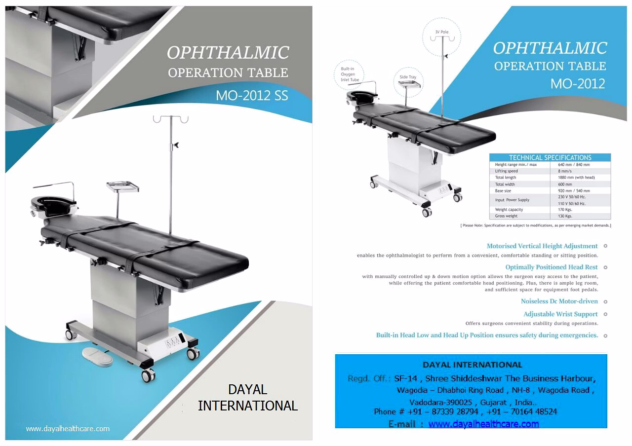 ophthalmic operation table