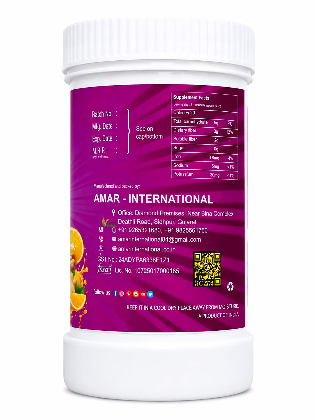 GUTVEDA PSYLLIUM MULETHI SOUF GINGER POWDER image 3