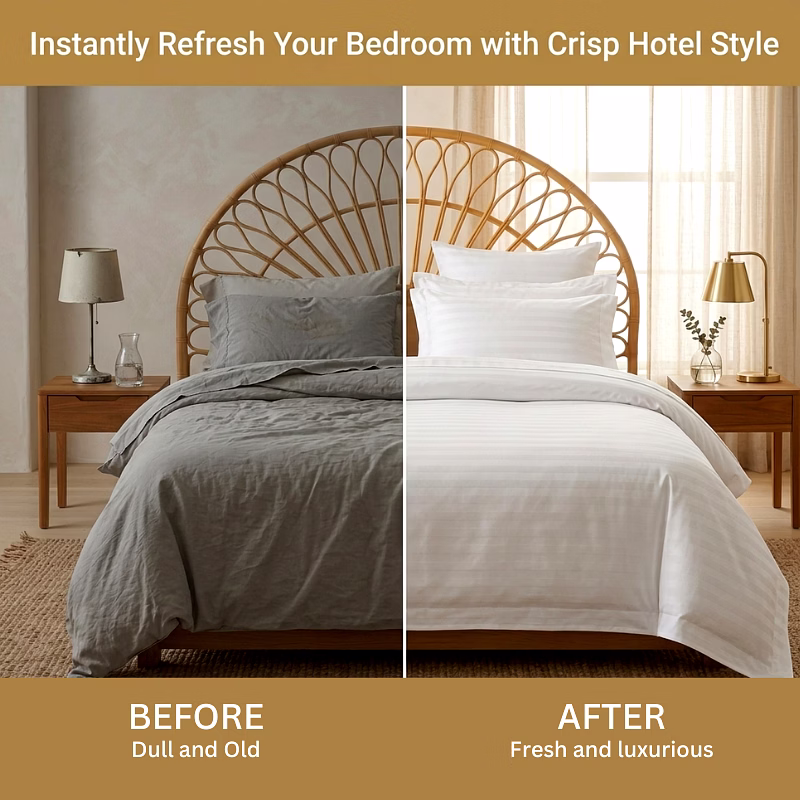 100% Cotton White Bedsheet for Hotels, Hospitals & Institutional Use image 5