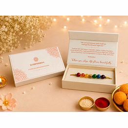 gemstone/crystal rakhi|100% authentic gem stones| 7 chakra balancing bracelet|designer rakhi