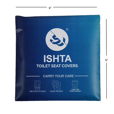 Pack of 12 ISHTA Disposable Waterproof Premium Recyclable Soft Toilet Seat Covers (60 pcs)-ISH-12