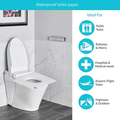 Pack of 15 ISHTA Waterproof Disposable Soft Fabric Toilet Seat Cover (75 Pcs)-ISH-15