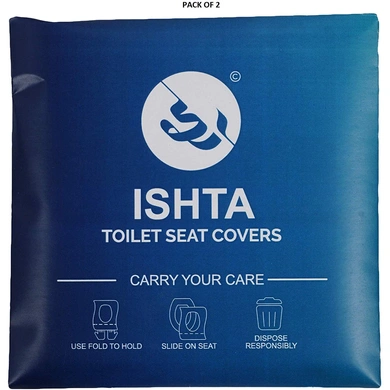 Pack of 2 ISHTA Disposable Waterproof Premium Recyclable Soft Toilet Seat Covers  (10 Pcs)-1