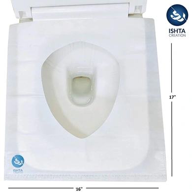 Pack of 24 ISHTA Disposable Recyclable Soft Fabric Waterproof Toilet Seat Covers  (120 Pcs)-ISH-24