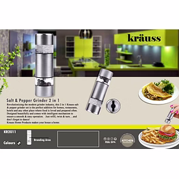 total gift solutions salt & pepper grinder 2-in-1