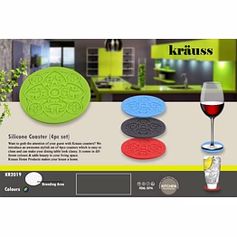 total gift solutions silicone coaster (4pc set)