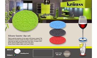 Silicone Coaster (4pc set)