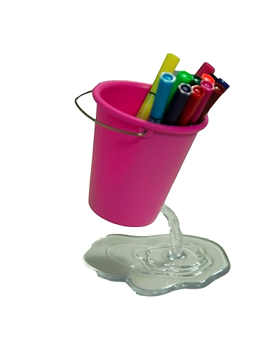 Desk Bucket Pen Holder-assorted-2