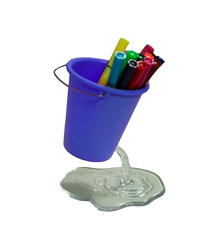 Desk Bucket Pen Holder-assorted-3