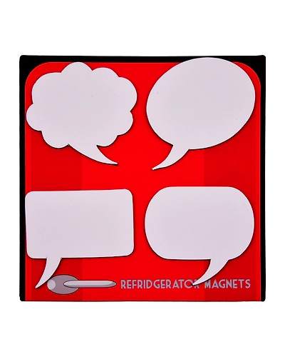 Rewritable Bubble Speech Magnets (4pc Set)-white-2