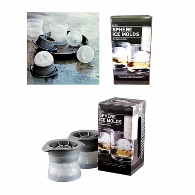 total gift solutions sphere ice molds (2pc set)