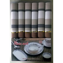 total gift solutions vinyl table mats (6pc set)