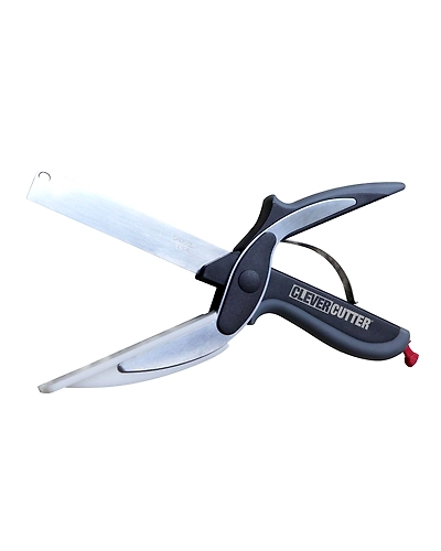 CLEVER CUTTER - 2 IN 1 CUTTING KNIFE AND CHOPPING BOARD-silver-1