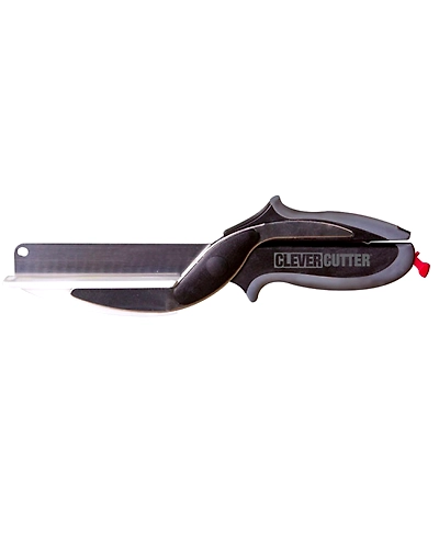 CLEVER CUTTER - 2 IN 1 CUTTING KNIFE AND CHOPPING BOARD-silver-2