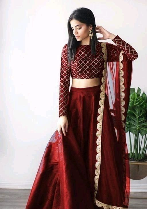 Fabulous Mulberry Silk Lehenga-3233134