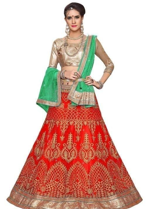 Ethnic Net Embroidered Lehenga-1410211