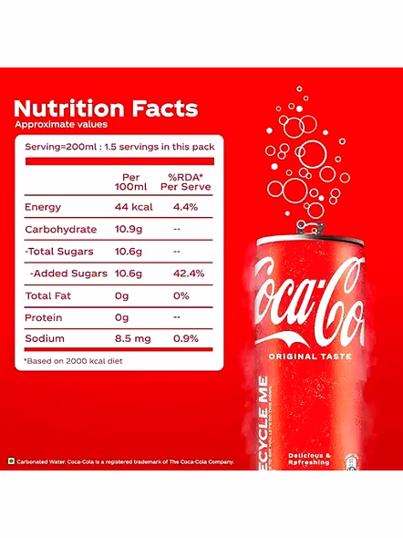 Coca Cola Red Regular Tin Indian (300 Ml)-3