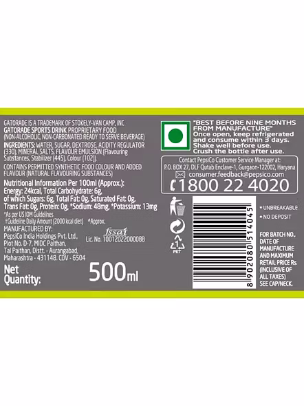 Gatorade Lemon Energy Drink (500 Ml)-1