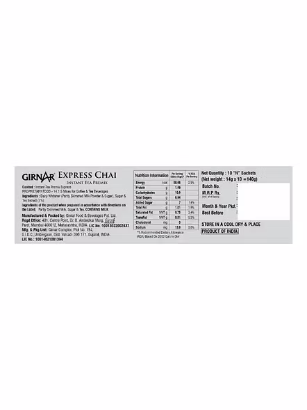 Girnar Express Chai Instant Premix (10 Pcs)-1