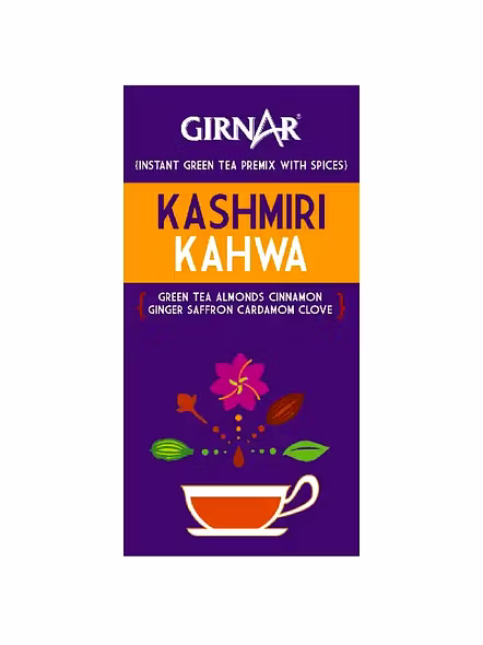 Girnar Kashmiri Kahwa Green Tea Instant Premix (5 Pcs)-3