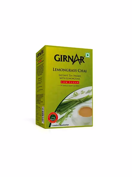 Girnar Low Sugar Lemon Grass Chai Instant Premix (10 Pcs)-166