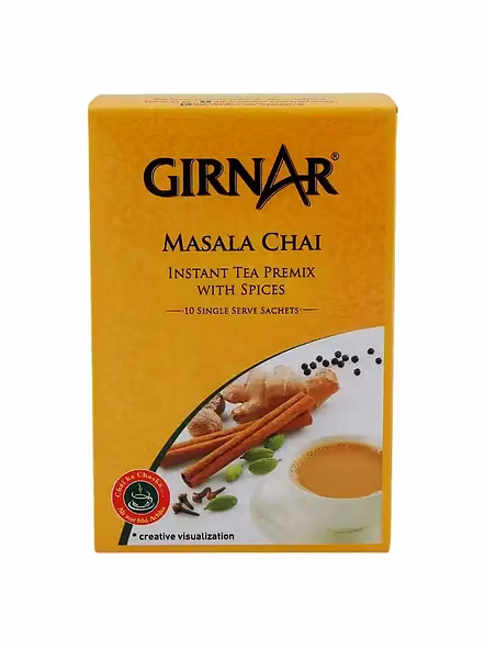 Girnar Low Sugar Masala Chai Instant Premix (10 Pcs)-167