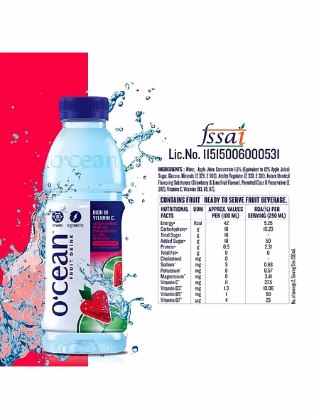 Ocean Water Strawberry N Lime (500 Ml)-2
