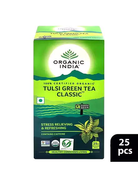 Organic India Tulsi Green Tea Bags (25 Pcs)-247