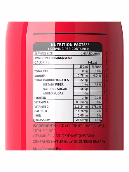 Raw Pressery Grape Fruit Juice (250 Ml)-2
