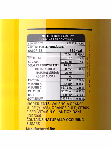 Raw Pressery Orange Valencia Juice (1 Lt)-1