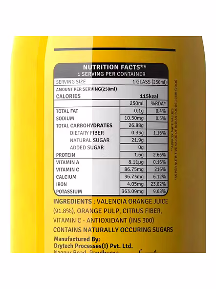 Raw Pressery Orange Valencia Juice (250 Ml)-1