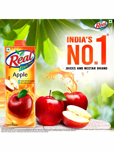 Real Fruit Power Apple Juice (1 Lt)-1