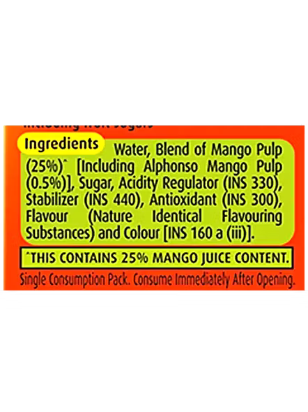 Real Fruit Power Mango Juice (180 Ml)-1