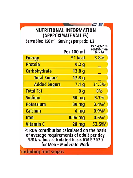 Real Fruit Power Orange Juice (180 Ml)-2